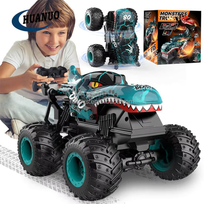 🚗 1:20 Dinosaur RC Stunt Truck – Light, Music & 360° Spinning Action Toy!