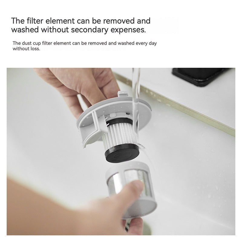 Portable Vacuum Powerful Bed Vacuum Cleaner Rechargeable Portable Vacuum For Pet Hair Carpets Floors Blue Household Cleaning Supplies