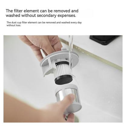 Portable Vacuum Powerful Bed Vacuum Cleaner Rechargeable Portable Vacuum For Pet Hair Carpets Floors Blue Household Cleaning Supplies