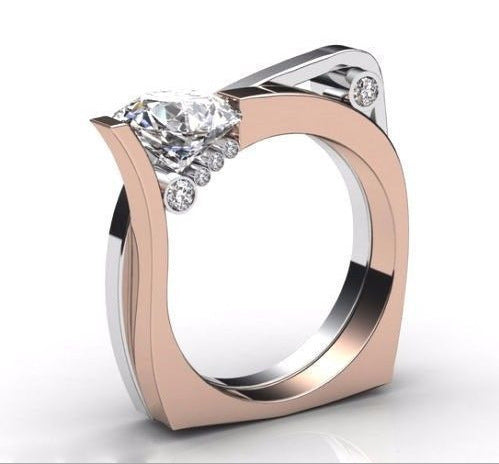 Accessories Couple Rings Inlaid Zircon Ring