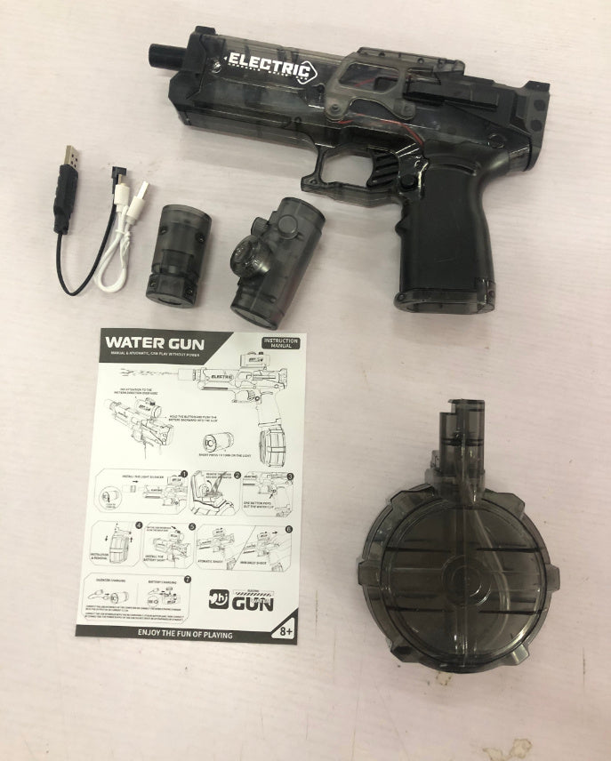 مسدس ماء كهربائي من Fire Rat مزود بإضاءة رائعة ومسدس رش ماء أوتوماتيكي بالكامل لعبة صيفية ترفيهية رياضية هدايا للأطفال AC223