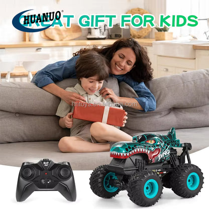 🚗 1:20 Dinosaur RC Stunt Truck – Light, Music & 360° Spinning Action Toy!