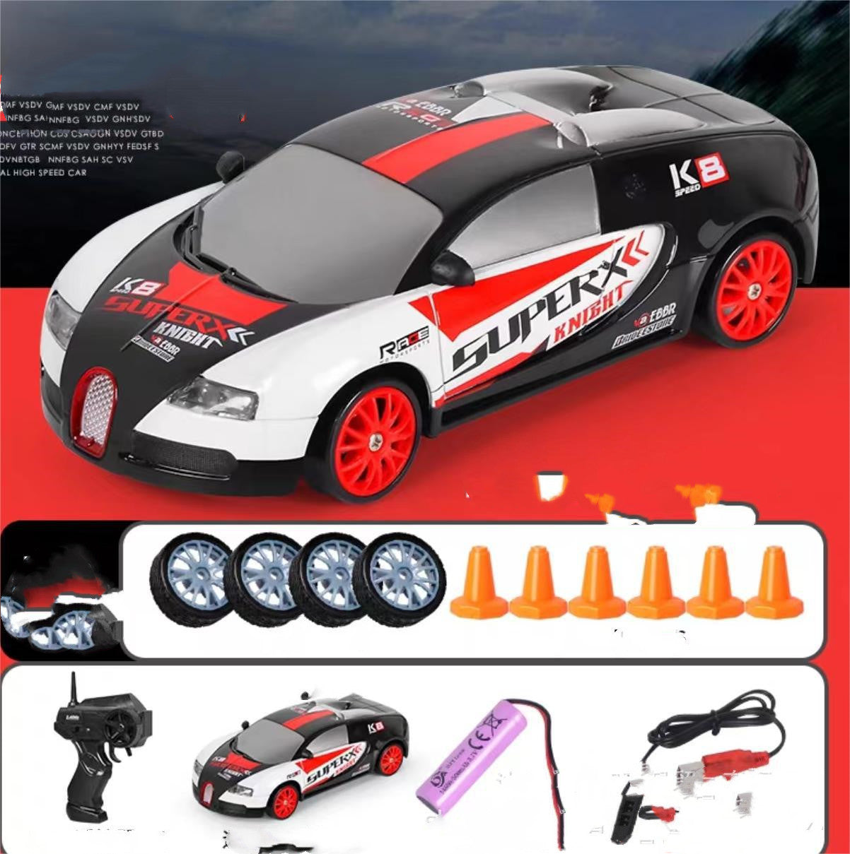 سيارة سباق 2.4G Drift Rc Car 4WD RC Drift Car Toy Remote Control GTR Model AE86 Vehicle Car RC Racing Car Toy For Kids Christmas Gifts