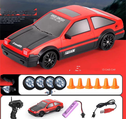 سيارة سباق 2.4G Drift Rc Car 4WD RC Drift Car Toy Remote Control GTR Model AE86 Vehicle Car RC Racing Car Toy For Kids Christmas Gifts