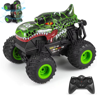🚗 1:20 Dinosaur RC Stunt Truck – Light, Music & 360° Spinning Action Toy!