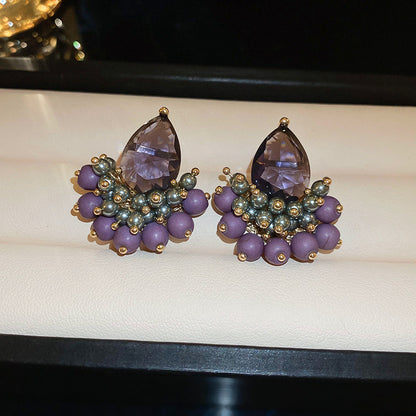 Retro Diamonds Zircon Tassel Earrings Affordable Luxury