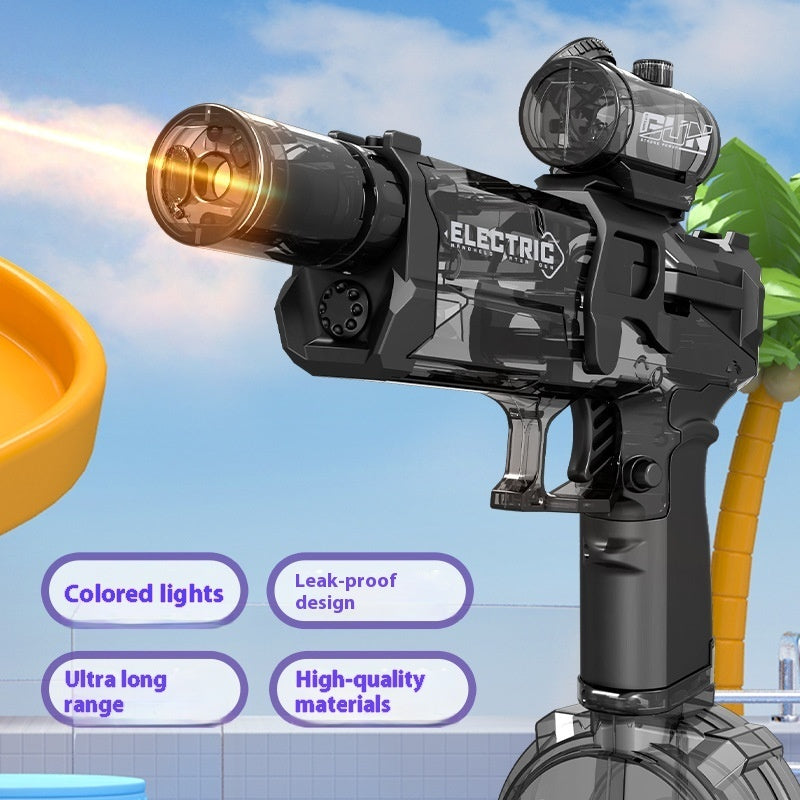 مسدس ماء كهربائي من Fire Rat مزود بإضاءة رائعة ومسدس رش ماء أوتوماتيكي بالكامل لعبة صيفية ترفيهية رياضية هدايا للأطفال AC223