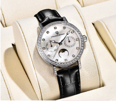 ساعة كوارتز نسائية متعددة الوظائف مقاومة للماء