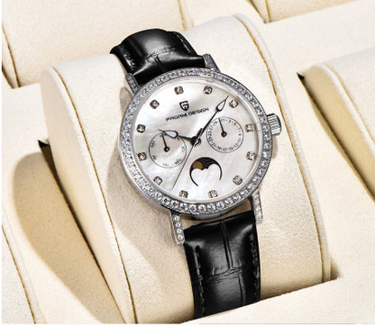 ساعة كوارتز نسائية متعددة الوظائف مقاومة للماء