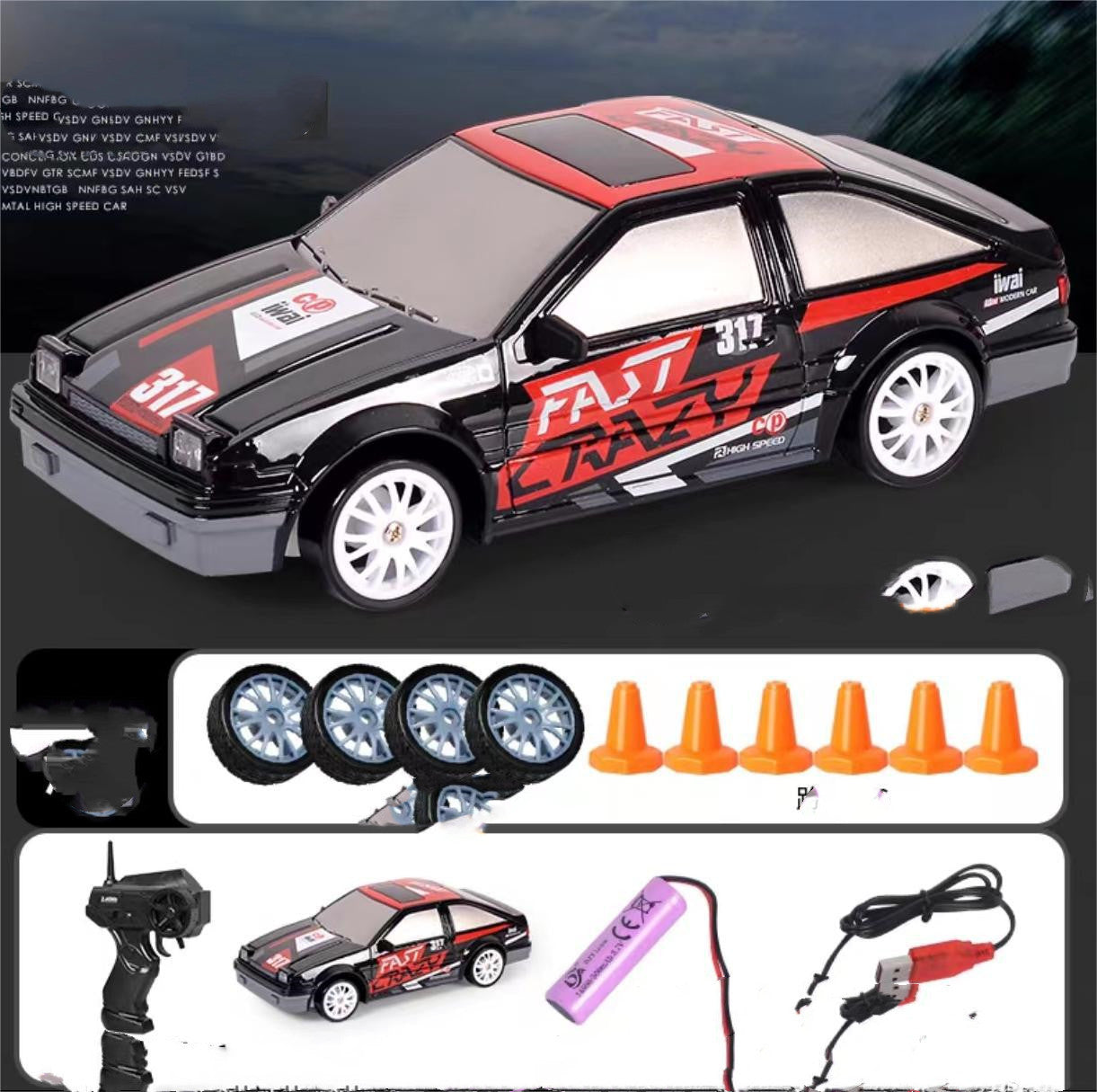 سيارة سباق 2.4G Drift Rc Car 4WD RC Drift Car Toy Remote Control GTR Model AE86 Vehicle Car RC Racing Car Toy For Kids Christmas Gifts